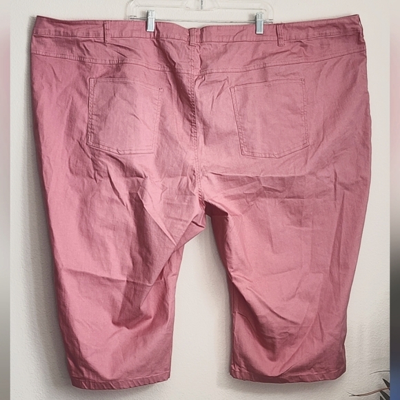 Woman Within Plus Size Pink Denim Embroidered Capris. Sz 42W (NWT) - Picture 10 of 12
